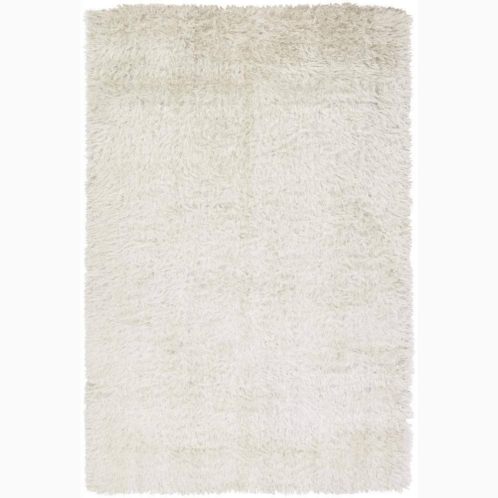 Handwoven White Mandara Shag Runner Rug (2 X 76)