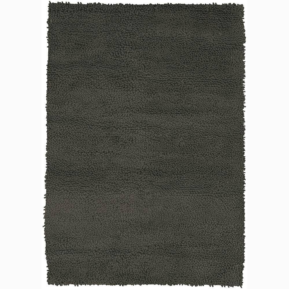 Handwoven Charcoal Mandara New Zealand Wool Shag Rug
