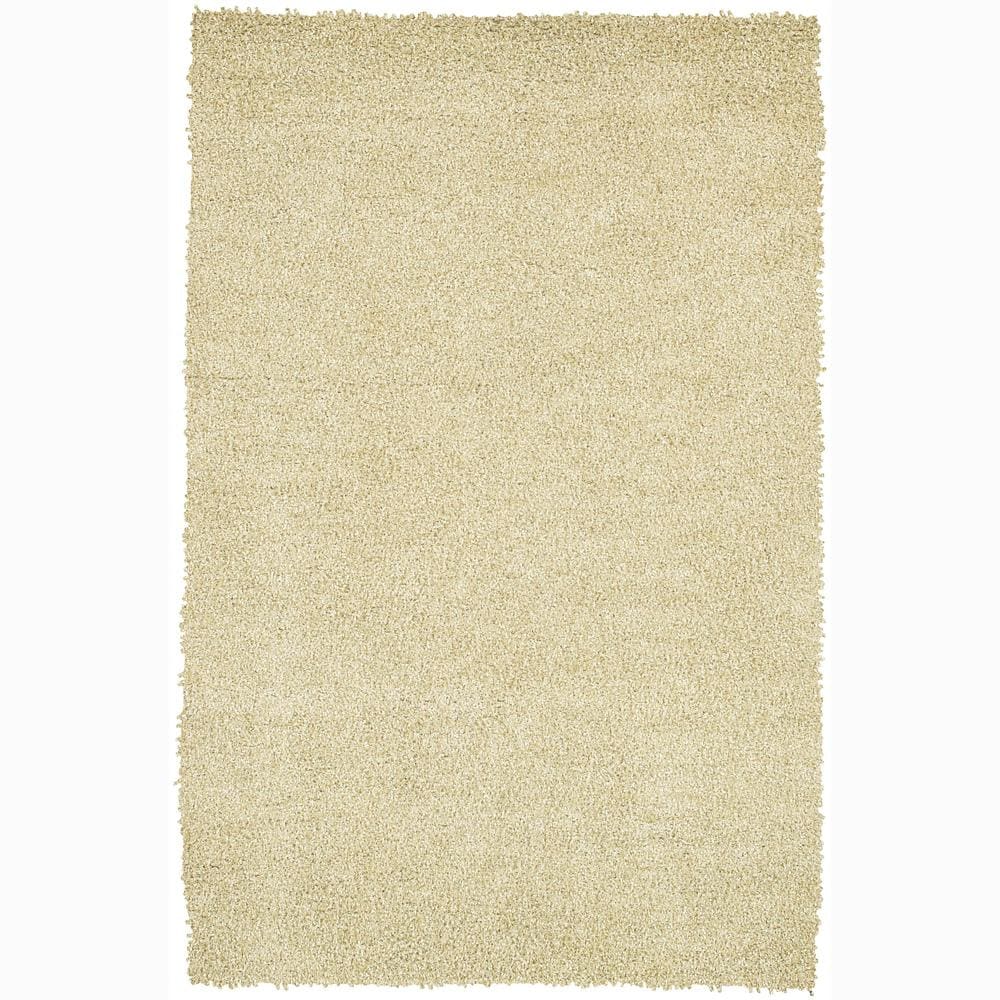 Handwoven Ivory Mandara Shag Rug (9 X 13)