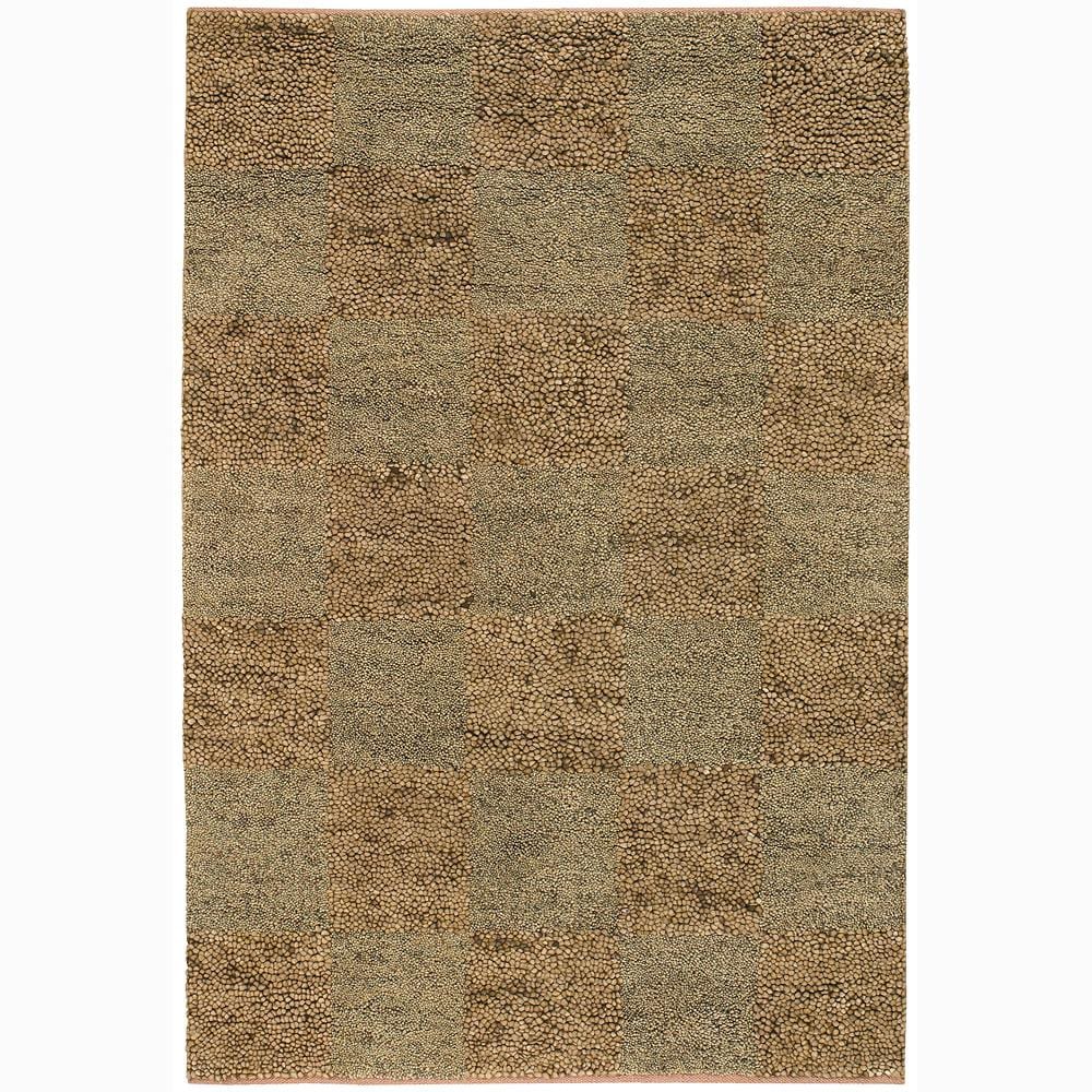 Handwoven Mandara Checkered New Zealand Wool Shag Rug (2 X 3)