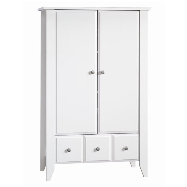 Shoal Creek Ready to assemble Matte White Armoire