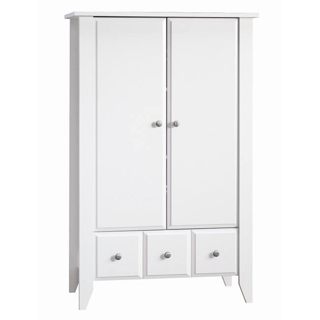 Shoal Creek Ready-to-Assemble Matte White Armoire