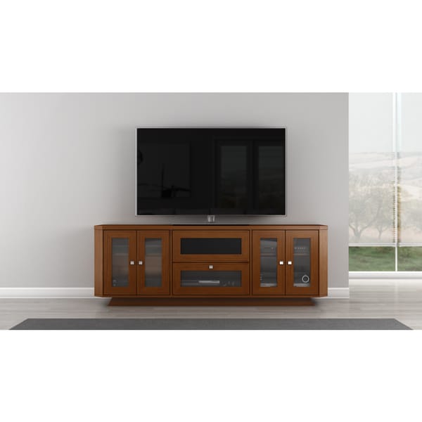 Shop Light Cherry 70 Inch Tv Entertainment Center Free Shipping Today