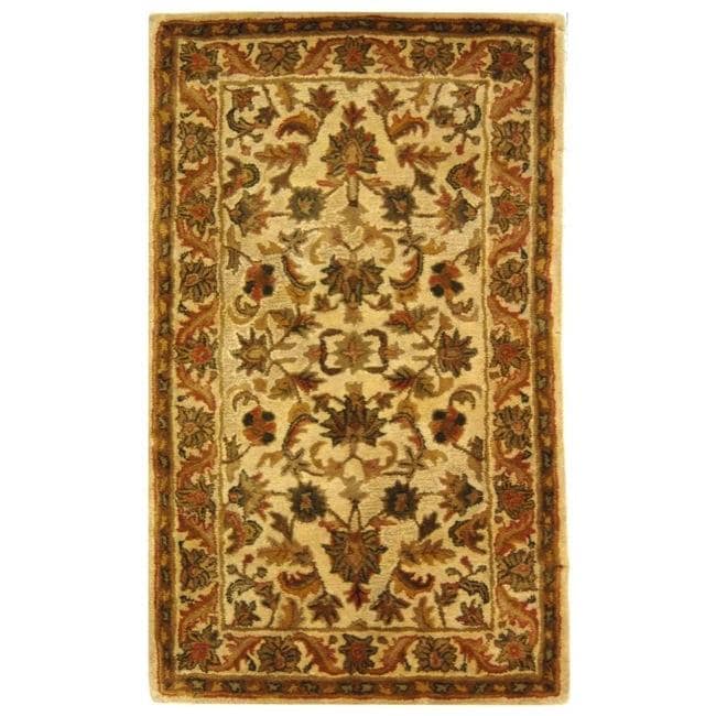 Handmade Heritage Ivory Wool Rug (3 X 5)