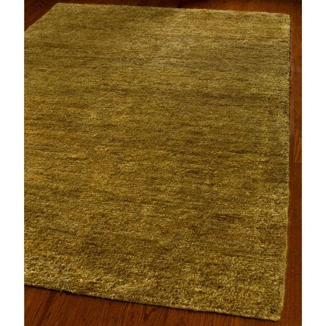 Hand knotted Vegetable Dye Solo Carmel Hemp Rug (2 X 3)