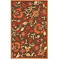Safavieh Handmade Blossom Gardens Brown Wool Rug - 6' x 9'