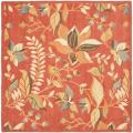 Safavieh Handmade Blossom Botanical Rust Wool Rug (6' Square) - 6' Square