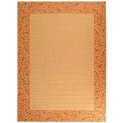 Indoor/ Outdoor Natural/ Terracotta Rug (9'2 x 11'7) Safavieh 7x9   10x14 Rugs