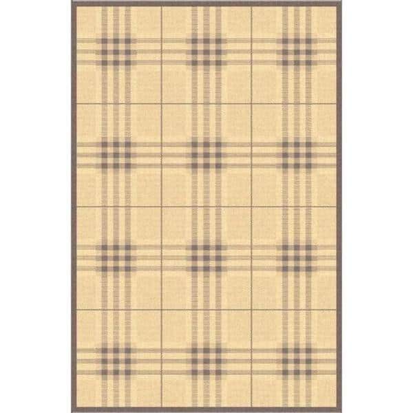 SAFAVIEH Courtyard Jeraldine Indoor/ Outdoor Waterproof Patio Backyard Rug - 5'3" x 7'7" - Natural/Brown