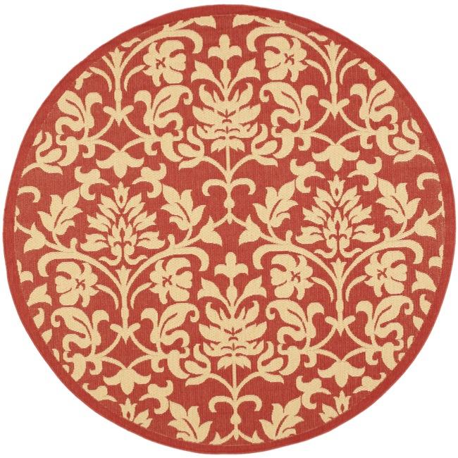 Indoor/ Outdoor Seaview Red/ Natural Rug (67 Round)