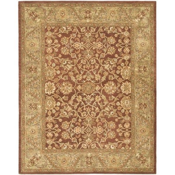 Safavieh Handmade Golden Jaipur Rust/ Green Wool Rug - 8'3 x 11'