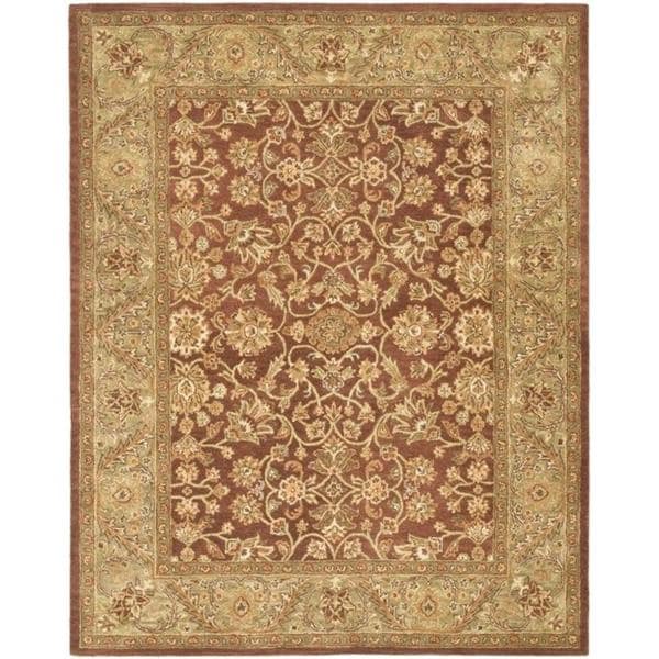 Shop Safavieh Handmade Golden Jaipur Rust/ Green Wool Rug - 8'3