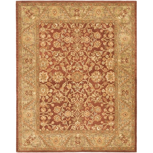 Safavieh Handmade Golden Jaipur Rust/ Green Wool Rug - 9'6" x 13'6"