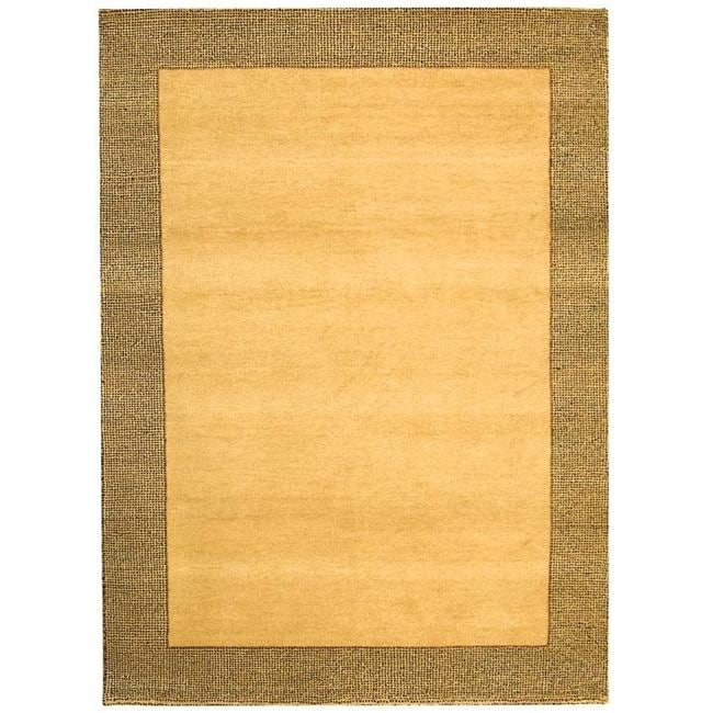 Hand knotted Gabeh Passage Beige Wool Rug (5 X 8)