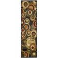 Safavieh Lyndhurst Contemporary Black/ Green Runner - 2'3" x 14'