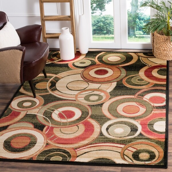 Safavieh Lyndhurst Contemporary Black/ Green Rug - 8'11 x 12'