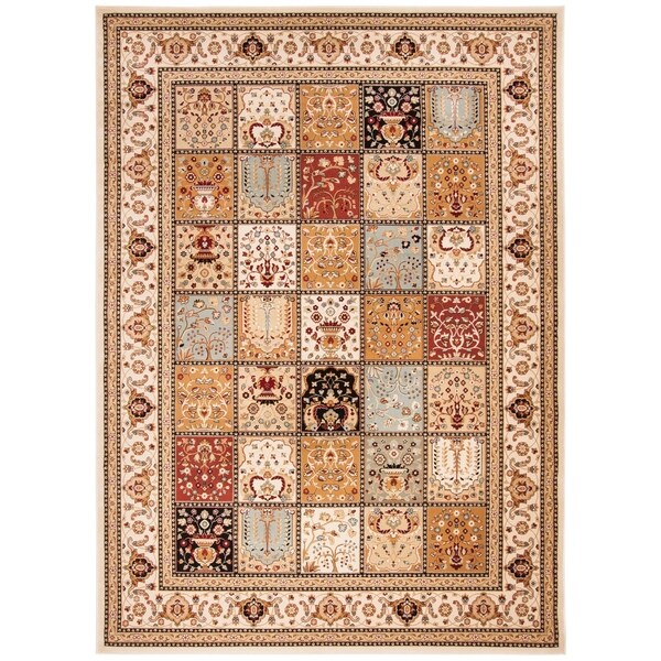 Safavieh Majesty Extra Fine Panel Multi/ Cream Rug - 7'9" x 9'9"