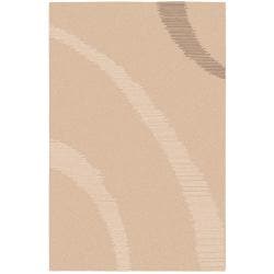 Hand tufted Contemporary Solid Beige Piedmont Wool Rug (8'x11') Surya 7x9   10x14 Rugs