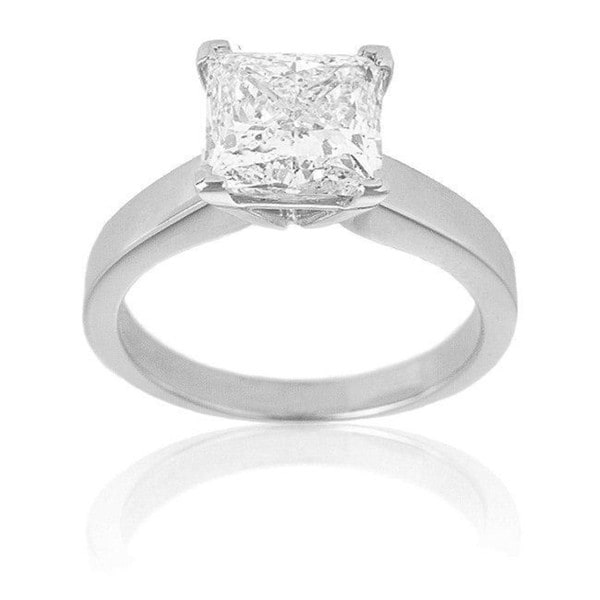 Montebello 14k Gold 3ct TDW Certified Diamond Solitaire Engagement Ring (G-H, SI2)