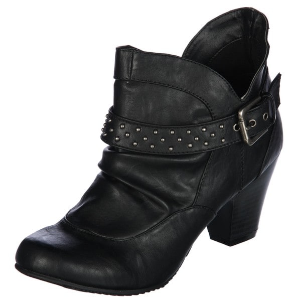 Shop Sam & Libby Women's 'Bustamove' Black Heeled Ankle Boots - Free ...