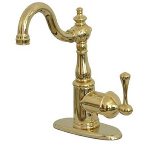 English Vintage Polished Brass Bar Faucet