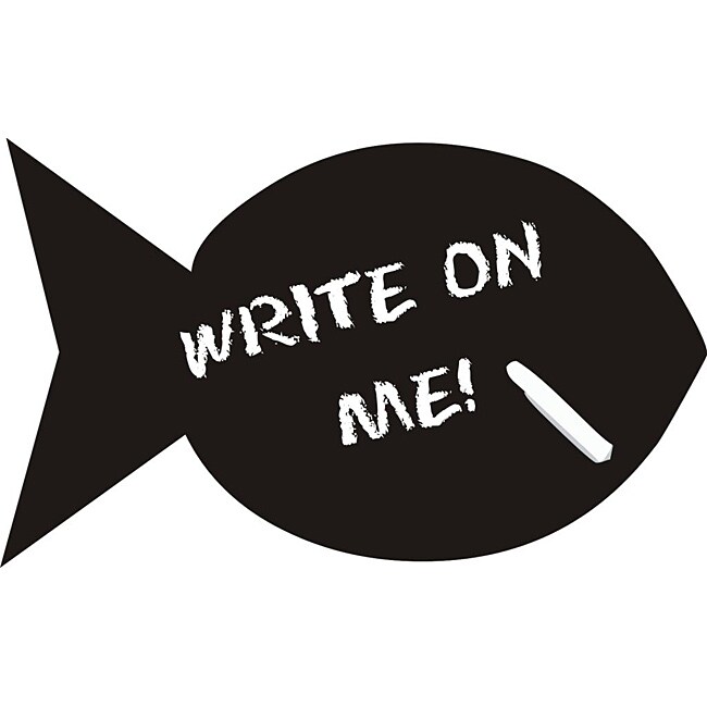 Vinyl Attraction Fish Dark Grey Chalkboard Decal Free Shipping On