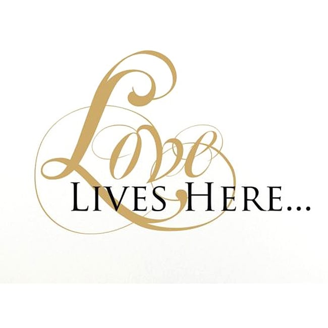 Download Shop Vinyl Attraction 'Love Lives Here' Vinyl Wall Decal ...