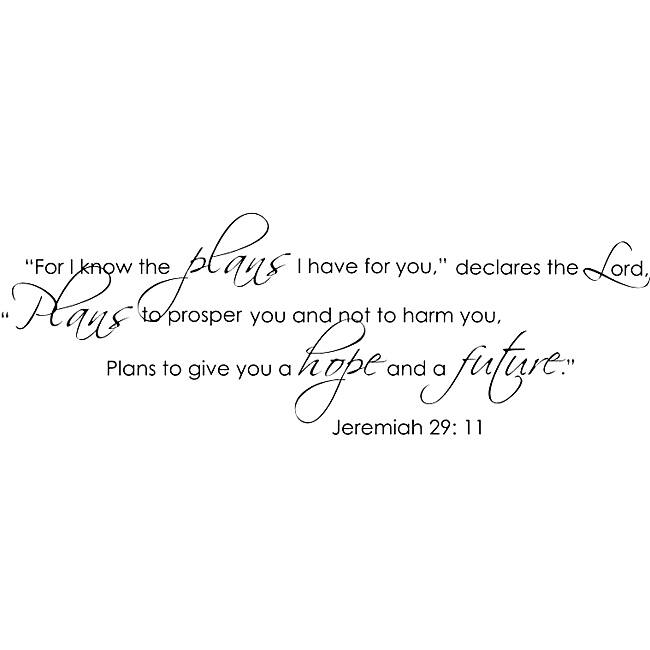 Vinyl Attraction 'Jeremiah 29:11' Vinyl Wall Decal