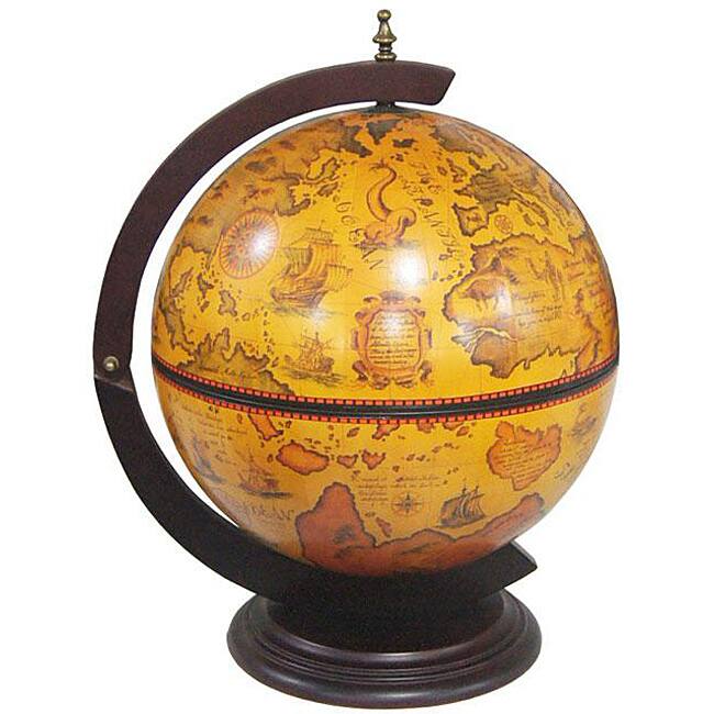 Merske 16.5-inch Italian Replica Tabletop Globe Bar