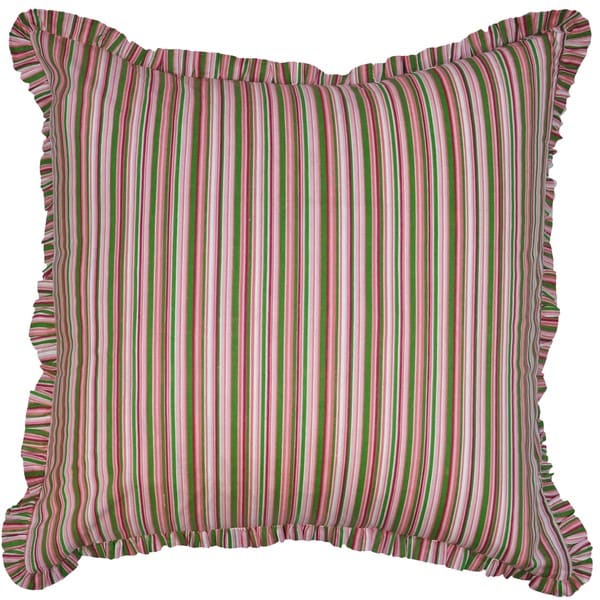 Striped 100 percent Polyester Pleated Satin Euro Sham (26 x 26)