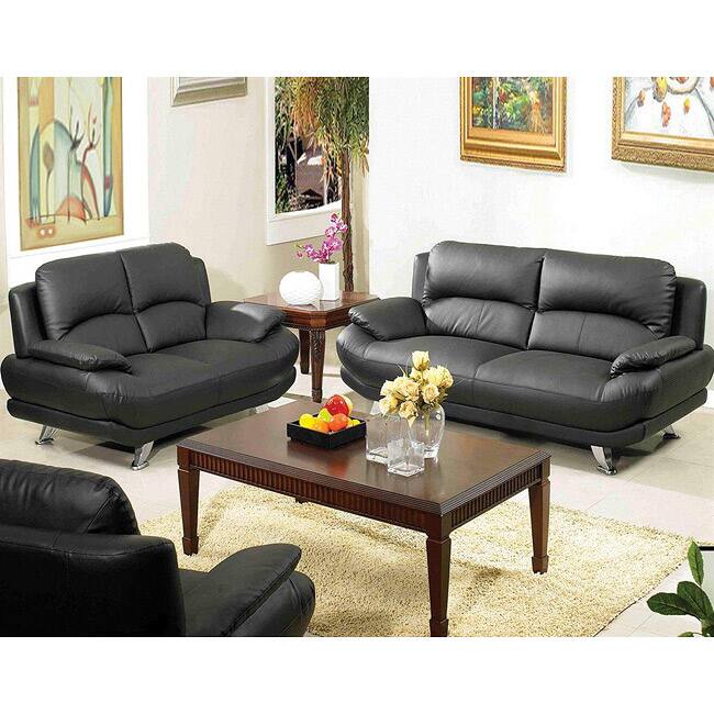 Alice Black Sofa and Loveseat Set