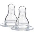 Tétines Dr Brown Niveau 2 Lot De 2 - Silicone Sans BPA | Pour Bébés 3+ Mois | Format Étroit