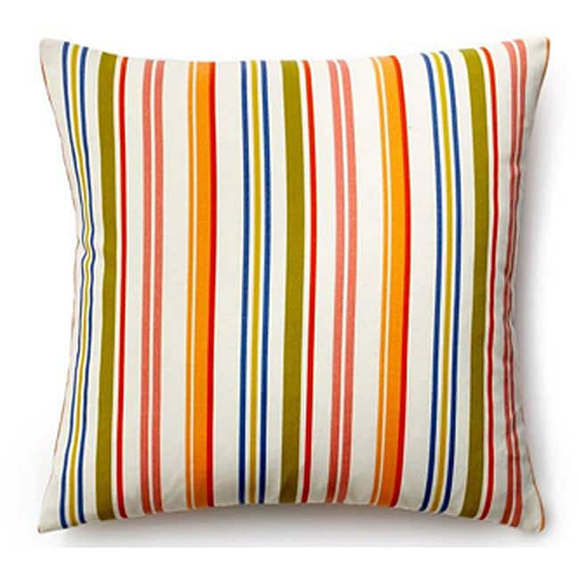 Shop Handmade Outdoor 20x20-inch Rainbow Thin Stripes Pillow (United ...