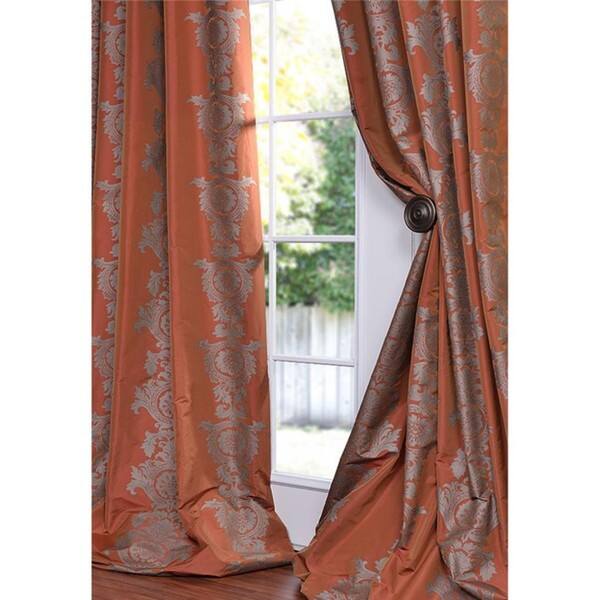 Shop Exclusive Fabrics Ralston Printed Rust Faux Silk 120 Inch