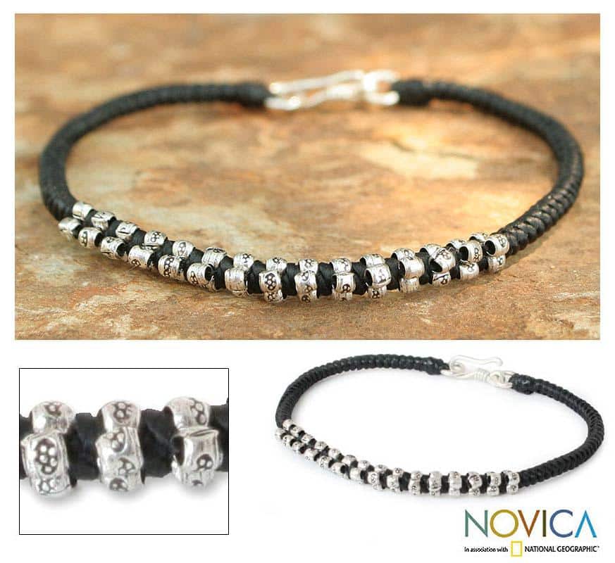 Handmade Silver 'Hill Tribe Grace' Braided Bracelet (Thailand)