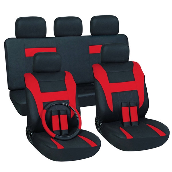 Red 16piece Car Seat Cover Set Overstock 6037403
