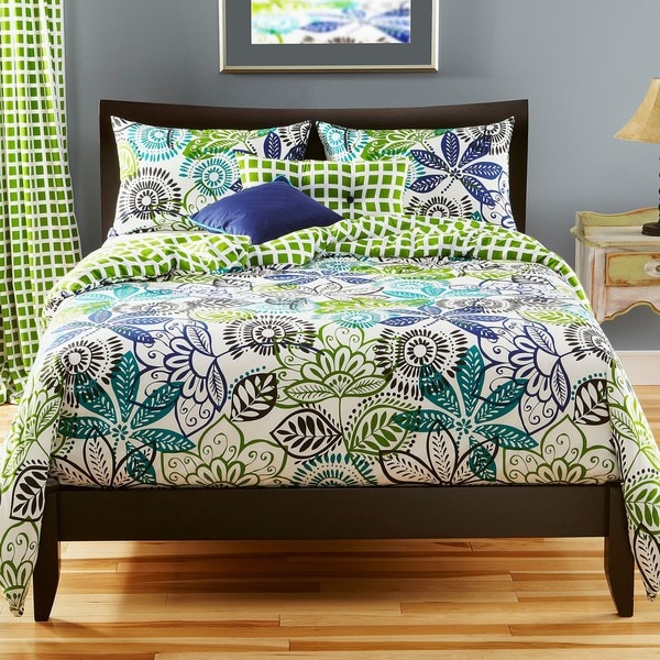 Bali Reversible Full-size 6-piece Duvet Cover Set
