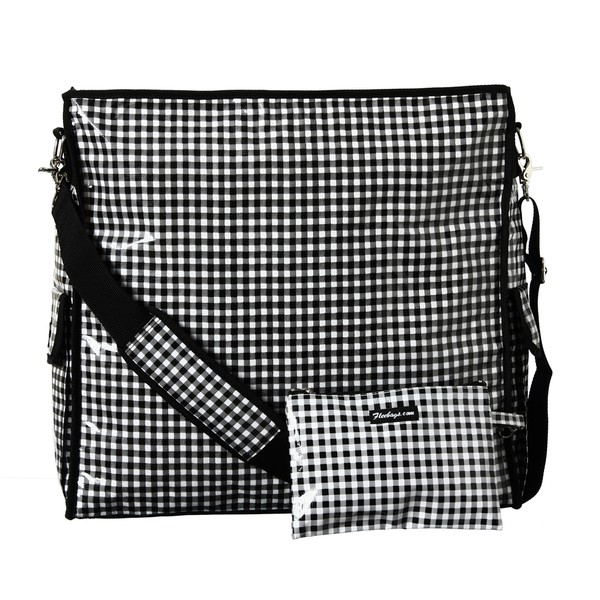 Flee Bags Black Gingham 'Getaway' Oil Cloth Travel Tote Travel Totes