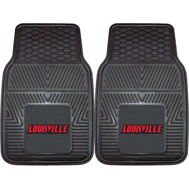 Fanmats Louisville 2 piece Vinyl Car Mats (100 percent vinylDimensions 27 inches high x 18 inches wideType of car Universal)