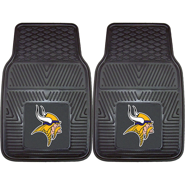 Fanmats Minnesota Vikings 2 piece Vinyl Car Mats (100 percent vinylDimensions 27 inches high x 18 inches wideType of car Universal)