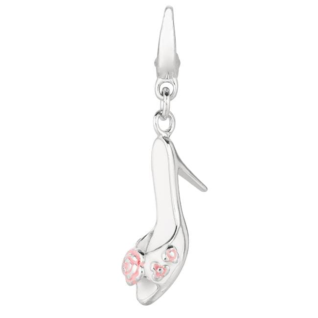 Sterling-silver Peep-toe Shoe Fashion Charm with Clip-on Clasp