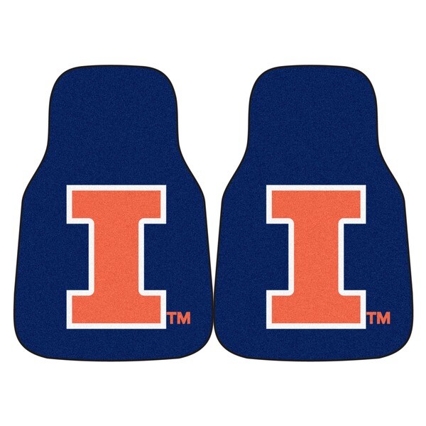 Fanmats Illinois 2-piece Carpeted Nylon Car Mats