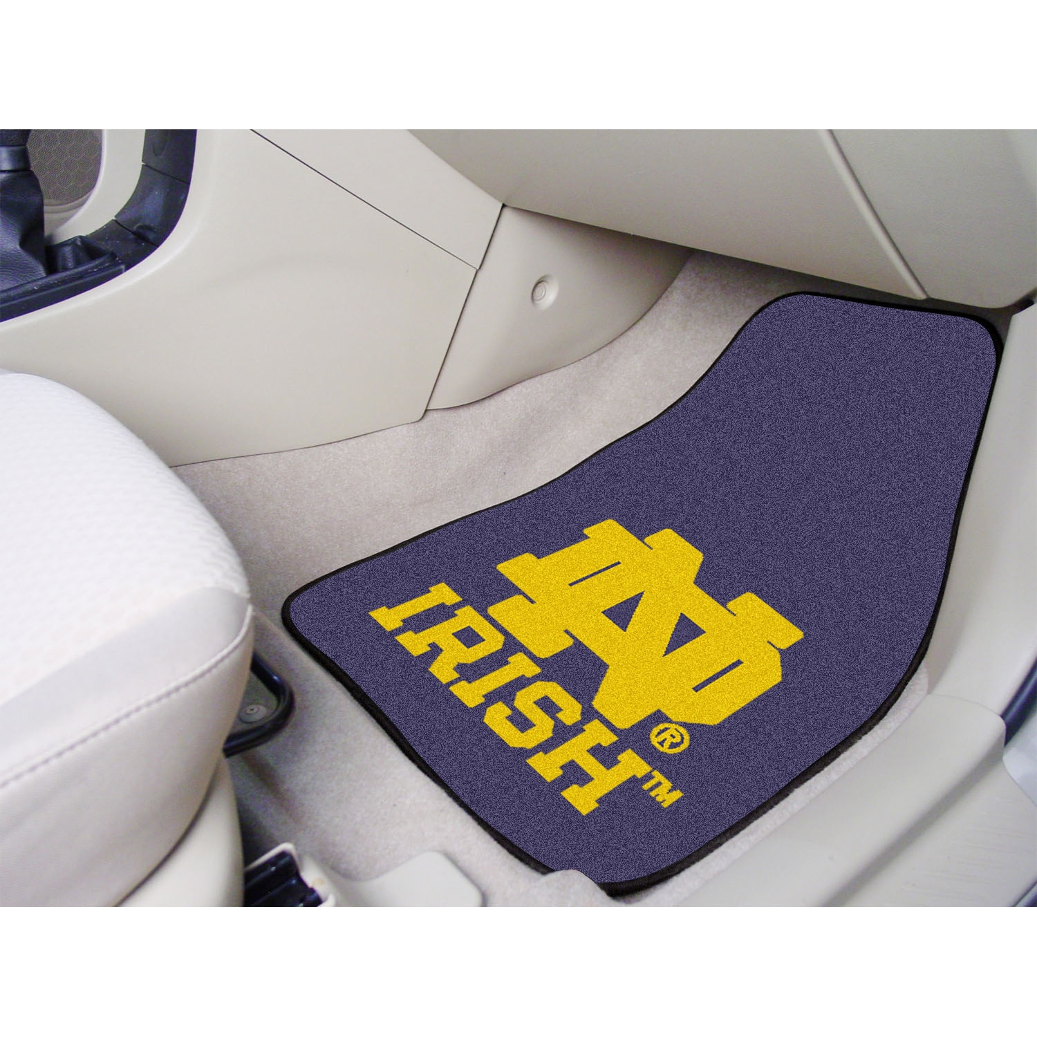 Fanmats Notre Dame 2 piece Carpeted Nylon Car Mats