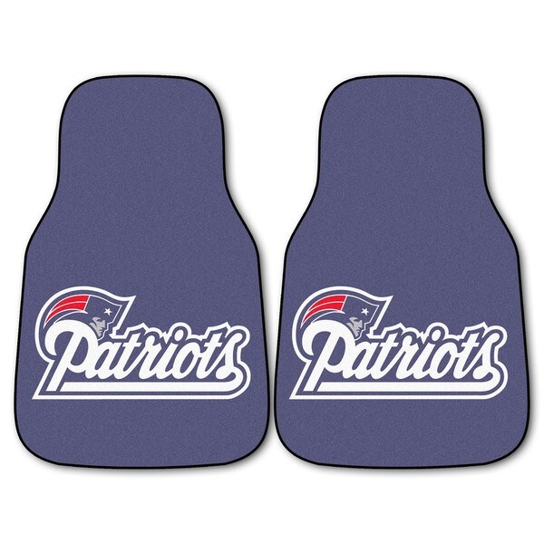 Fanmats New England Patriots 2-piece Carpeted Nylon Car Mats