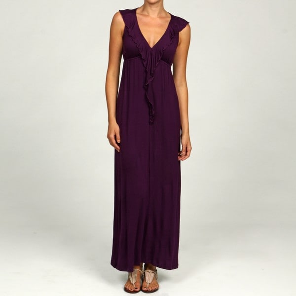 eggplant maxi dress