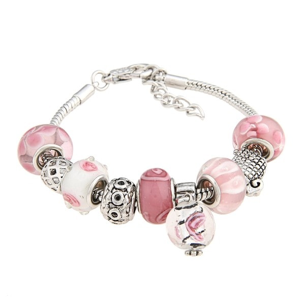 glass charm bracelet beads