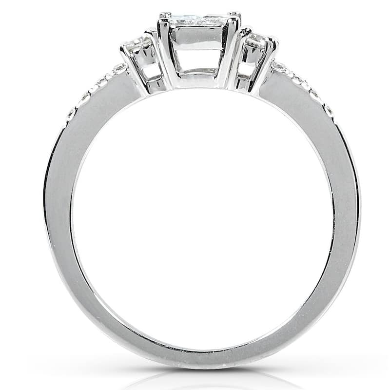 Annello by Kobelli 14k White Gold 3/8ct TDW Diamond Engagement Ring