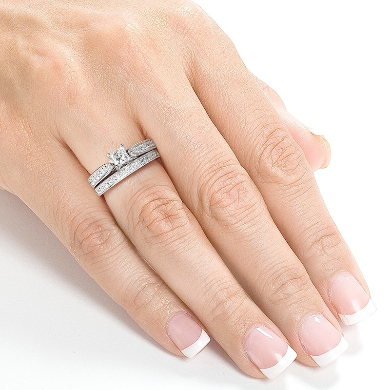 Annello by Kobelli 14k Gold 4/5ct TDW Diamond Bridal Ring Set