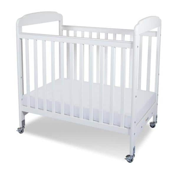 slide 1 of 1, Foundations Serenity Clearview Adjustable Compact Crib with Mattress