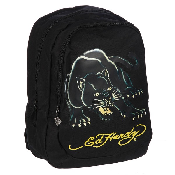 Ed Hardy Misha Panther 12 inch Backpack Ed Hardy Fabric Backpacks